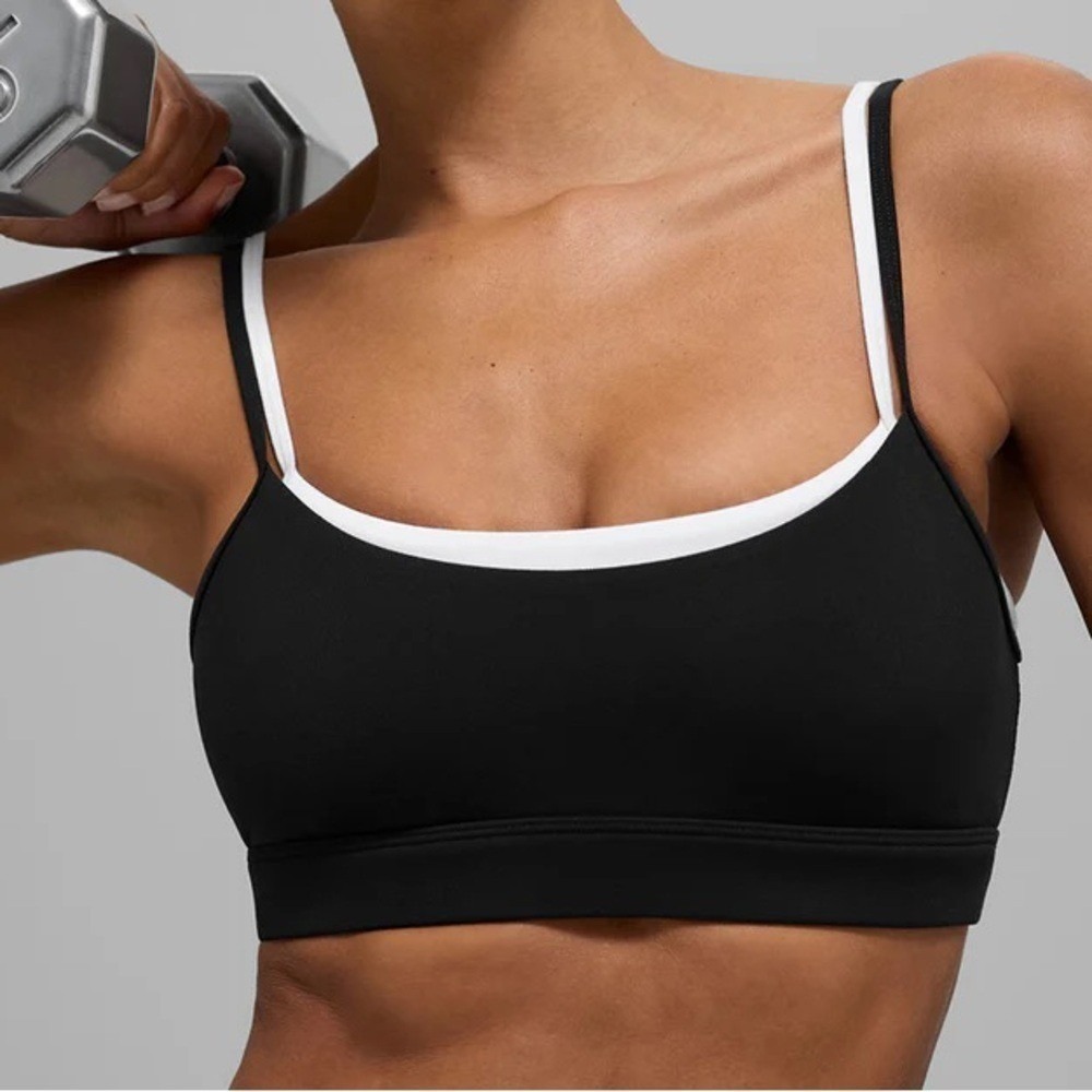 Alo Yoga Airbrush Double Up Bra Black/White M